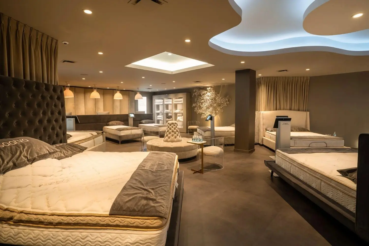 Elegant bedroom featuring a Zenhaven® Latex Mattress as a comfortable and inviting nighttime retreat